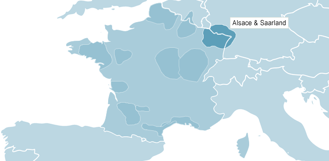 Map of Alsace