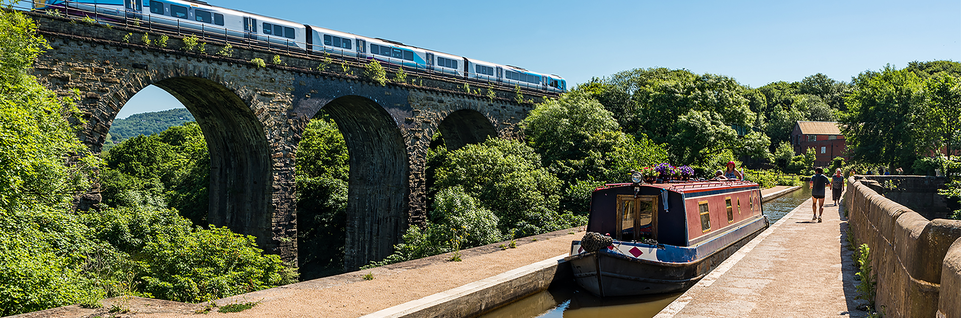 bridge and aqueduct in the Manchester-area