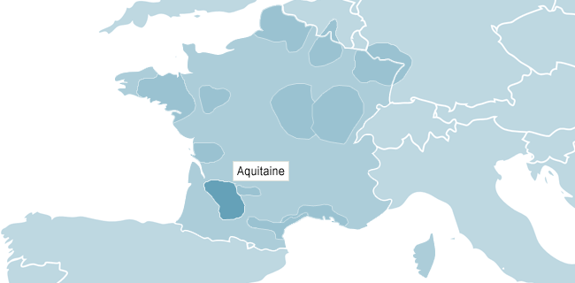 Map of Aquitaine