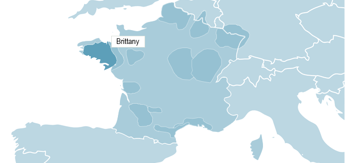 Map of Brittany