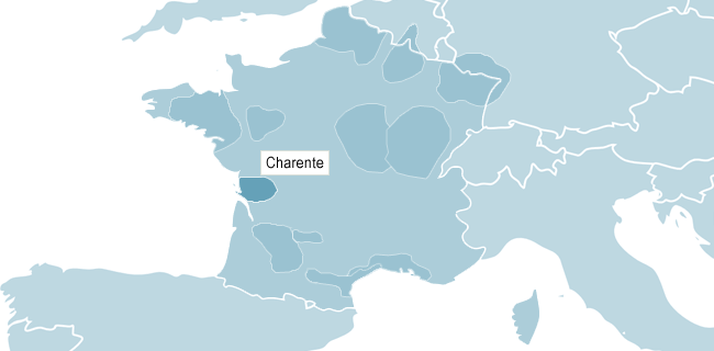 Map of Charente