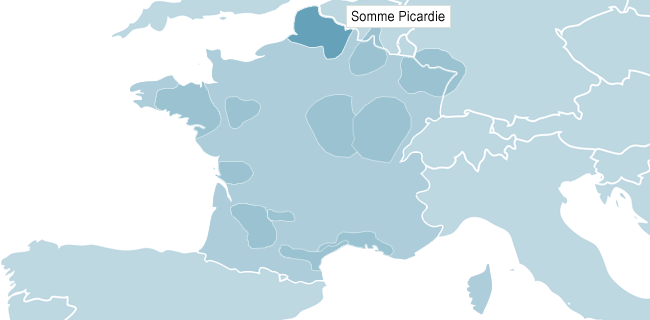 Map of Somme Picardie