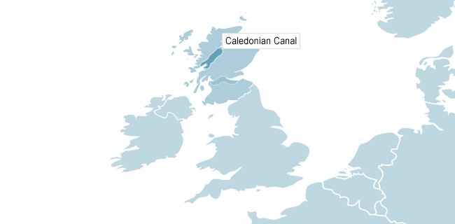 Map of the Caledonian Canal